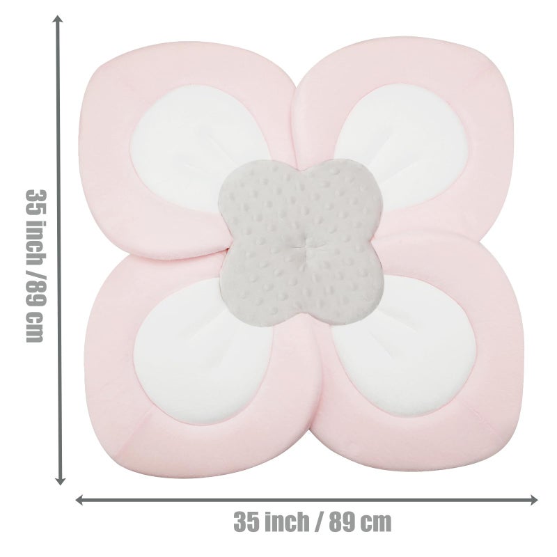 PandaEar Baby Bath Pad for Infant Newborn | Soft Flower Petals for Sink Bathtub Essentials Shower Gift (Pink) - Image 4
