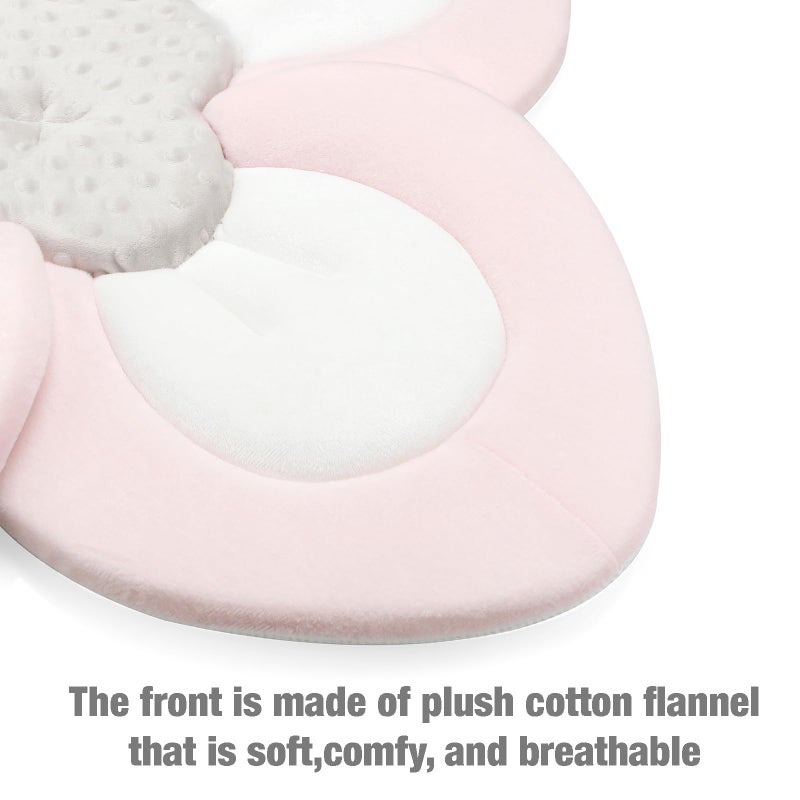 PandaEar Baby Bath Pad for Infant Newborn | Soft Flower Petals for Sink Bathtub Essentials Shower Gift (Pink) - Image 5