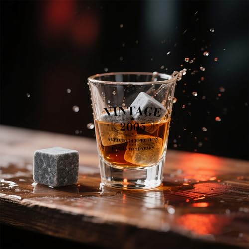 Ithmahco 21st Birthday Gifts for Him 2026- Limited Edition Vintage 2005 Shot Glass with Wooden Box - Cheers To 21 Years Old, Finally 21st Birthday Party Decoration - Turning 21 Bday Gift for Men Brother Friend - Image 5