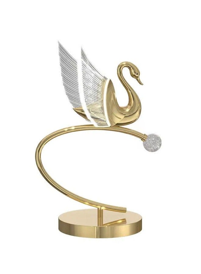 إنارة سيرة أباجورة إضاءة بجعة ذهبي كبيرة - Image 1