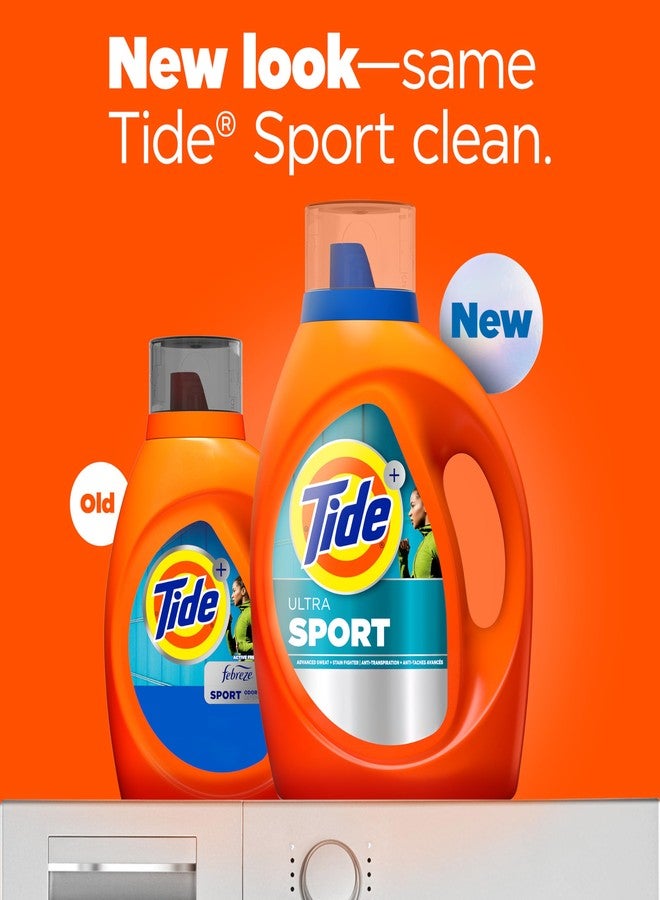 Tide Plus Febreze Sport Odor Defense HE Turbo Clean Liquid Laundry Detergent, 84 fl oz, 59 loads - Image 2