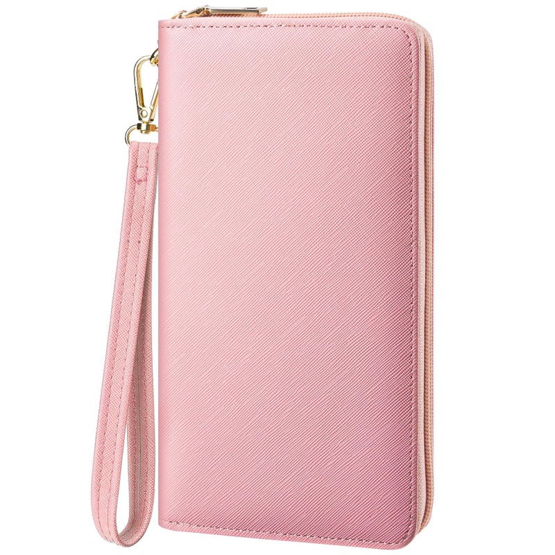 Chelmon Women's Vegan Clutch Wallet with Zip, Hand Strap, Large Capacity - Image 1