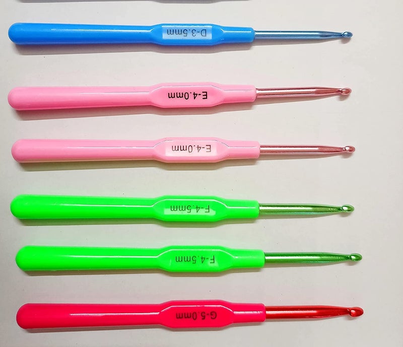 RangTeq Aluminum Crochet Hooks 12pcs Set,Small to Large 2mm-5mm,Round Blunt Yarn Knitting Needles Tool Kit - Image 2