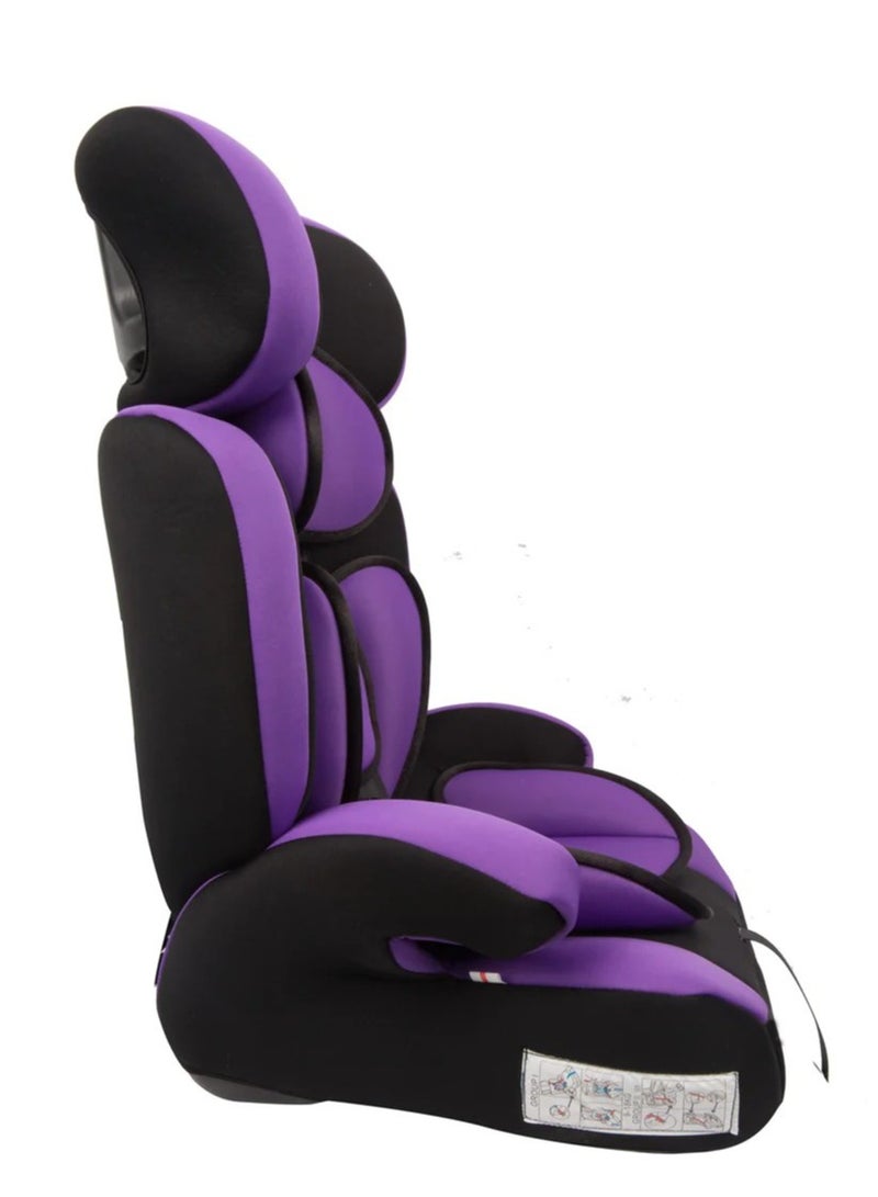 مقعد سيارة للاطفال، 3 في 1، تصميم نحيف ومريح - حزام امان مع 4 اوضاع (ارجواني) - Image 3