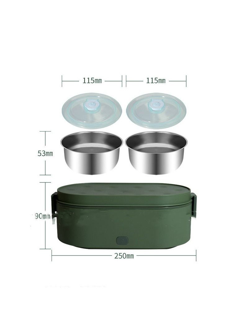 XiuWoo - Electric Lunch Box Food Heater Portable Food Warmer USB 12V for Car Truck for Work Home Heated Lunch Box for Adults Removable 304 Stainless Steel Container - Image 1