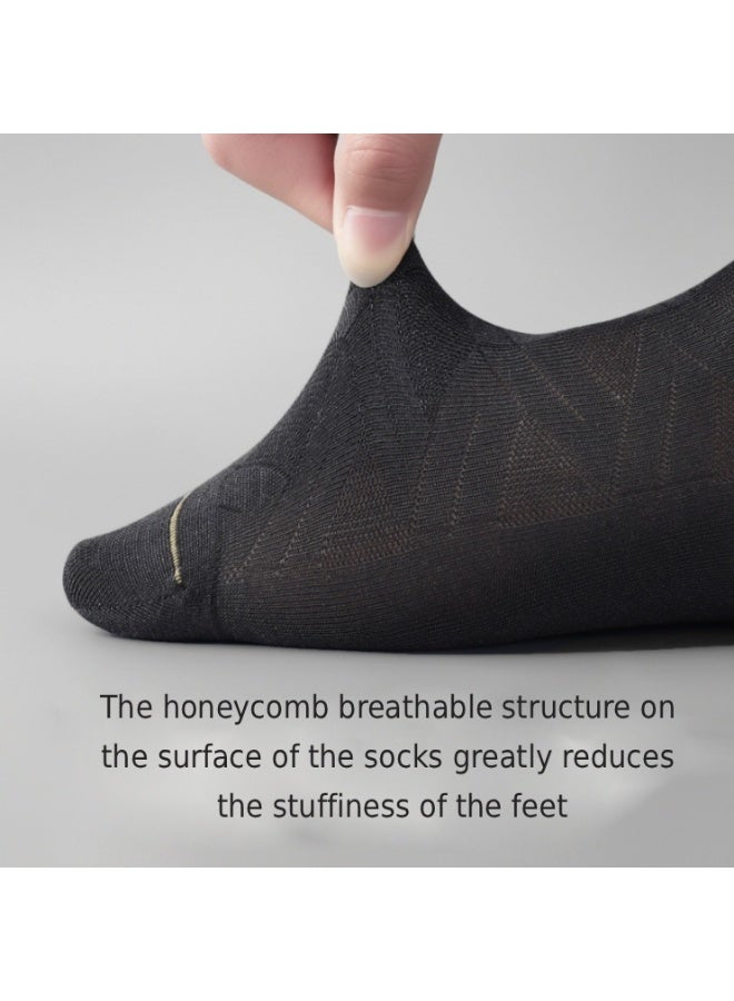 سيبتولفز جوارب رجالية من Septwolves، جوارب صيفية رجالية متوسطة الطول، مصنوعة من الحرير، جوارب مودال رقيقة وجيدة التهوية (6 أزواج) - Image 3
