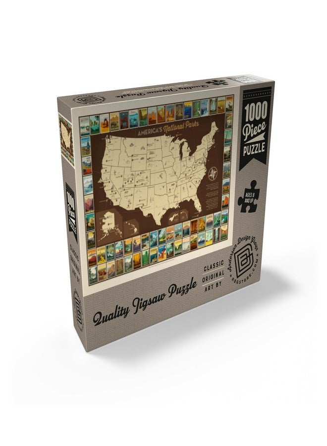 MyPuzzle.com MyPuzzle 63 National Parks: Map of USA - Premium 1000 Piece Jigsaw Puzzle for Adults - Image 2