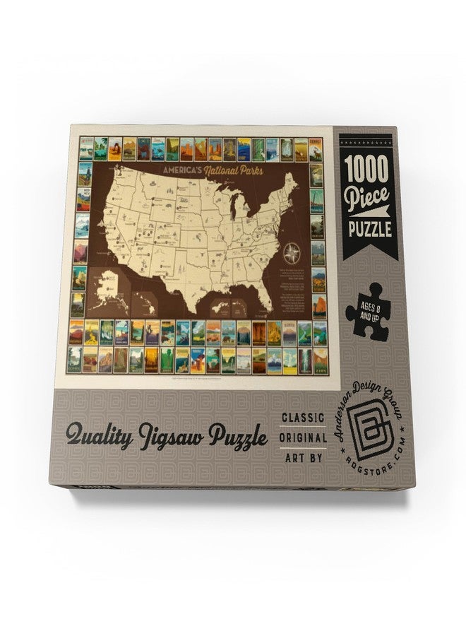 MyPuzzle.com MyPuzzle 63 National Parks: Map of USA - Premium 1000 Piece Jigsaw Puzzle for Adults - Image 4