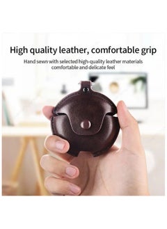 Youque For Huawei Freebuds 4i/5i/6i PU Leather Earphone Case Headset Protector Cover with Keychain Dark Brown  - Image 4