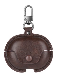 Youque For Huawei Freebuds 4i/5i/6i PU Leather Earphone Case Headset Protector Cover with Keychain Dark Brown  - Image 1