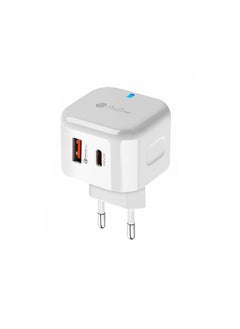 ProOne ProOne 18W PD Fast Charger, Compact Square Design, Dual USB-A & Type-C, QC 3.0, Safe Charging, Compatible with iPhone, Galaxy, iPad, Pixel, Huawei, Xiaomi & More  - Image 1