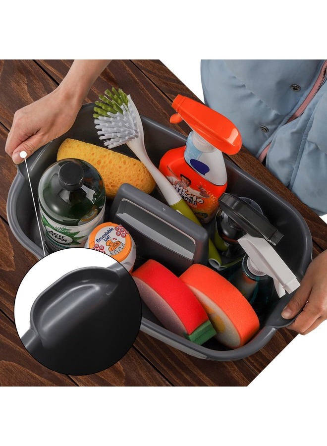TOPZEA 2 Pack Cleaning Supplies Caddy, Plastic Cleaning Supplies Organizer with Handle Cleaning Bucket Housekeeping Shower Tote Caddy Under Sink Tool Storage Basket for Cleaning Product Organizer - Image 4