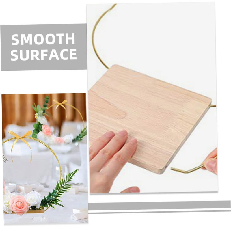 إطار إكليل زهري من الذهب المعدني مع قاعدة لتزيين طاولة الزفاف DIY وقطعة مركزية - Image 4