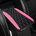ongfuwu Car Center Console Cushion Pad 1272752 Leather Waterproof Auto Armrest Seat Box Protector Car Center Console Cover Universal Interior Decor Car Accessories for SUV Truck Pink - Image 2