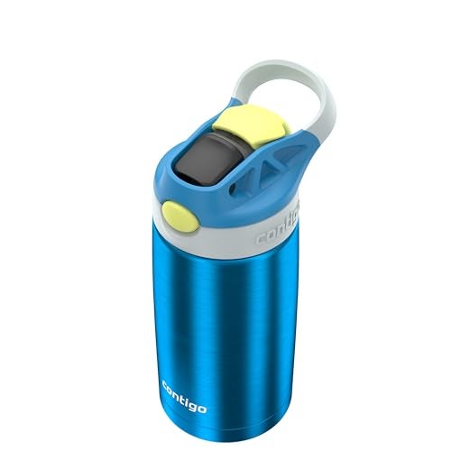Contigo Autospout Water Bottle with Straw 13 oz Blue Poppy/Glacier - Image 3
