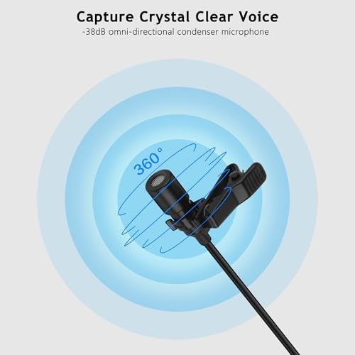 DUNGZDUZ USB C Lavalier Microphone, Omni Condenser Clip-on Mic for iPhone 17/16/15, Samsung, Google, Oneplus, with USB-A for Computer & Laptop, 6.6FT, External Lapel Mic for Youtube, Interview & Podcast - Image 2