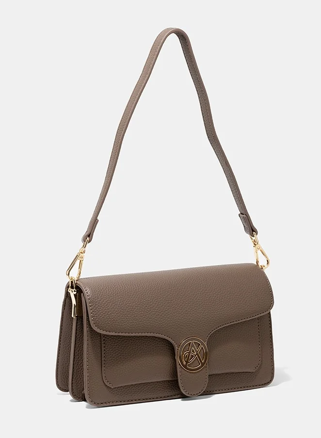 أميكا AMICA AMI Textured Shoulder Bag - Taupe
