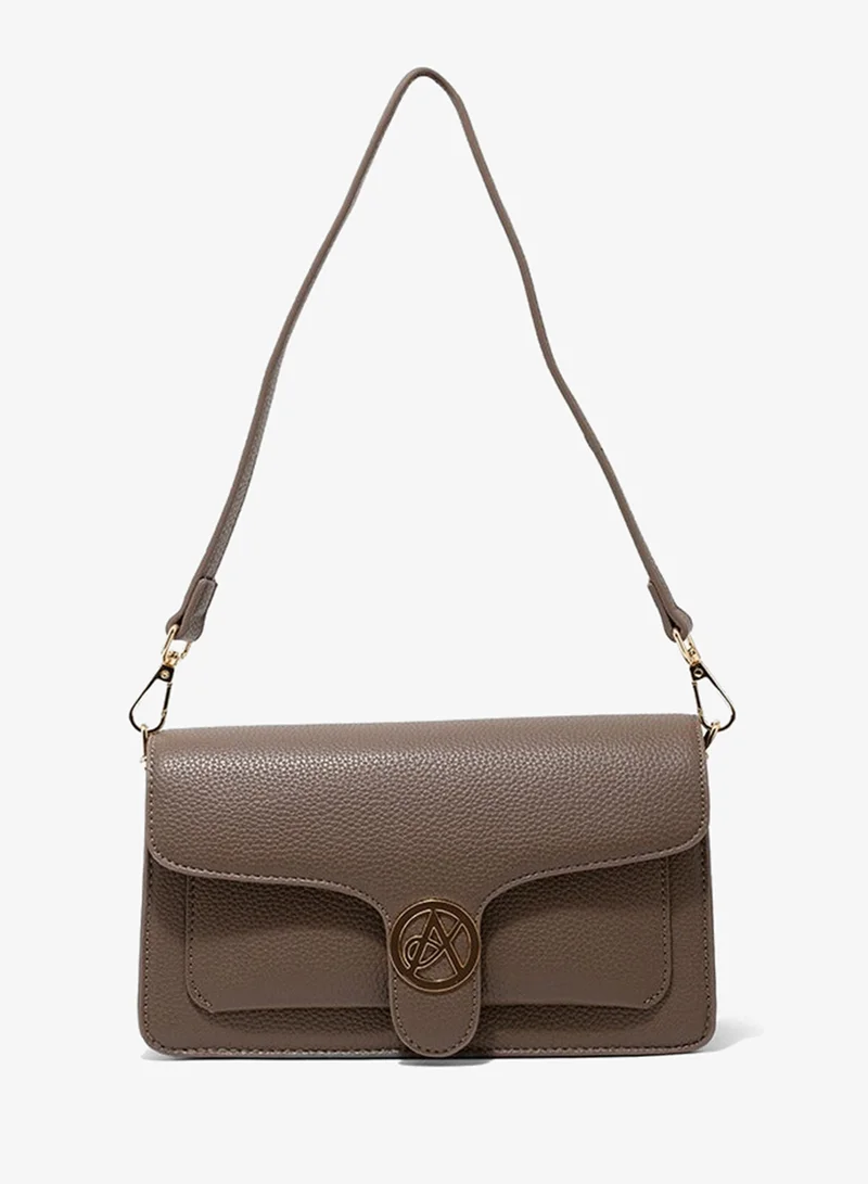 أميكا AMICA AMI Textured Shoulder Bag - Taupe