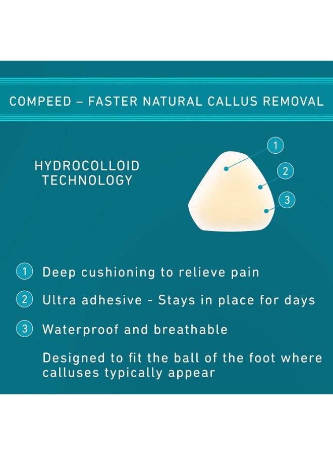 Compeed Callus Removal Bandage Strips For Under Foot Rubbing Protection, Breathable Callous Remover Pads For Feet Medium Size Patches_12 Pc Pack - Image 3
