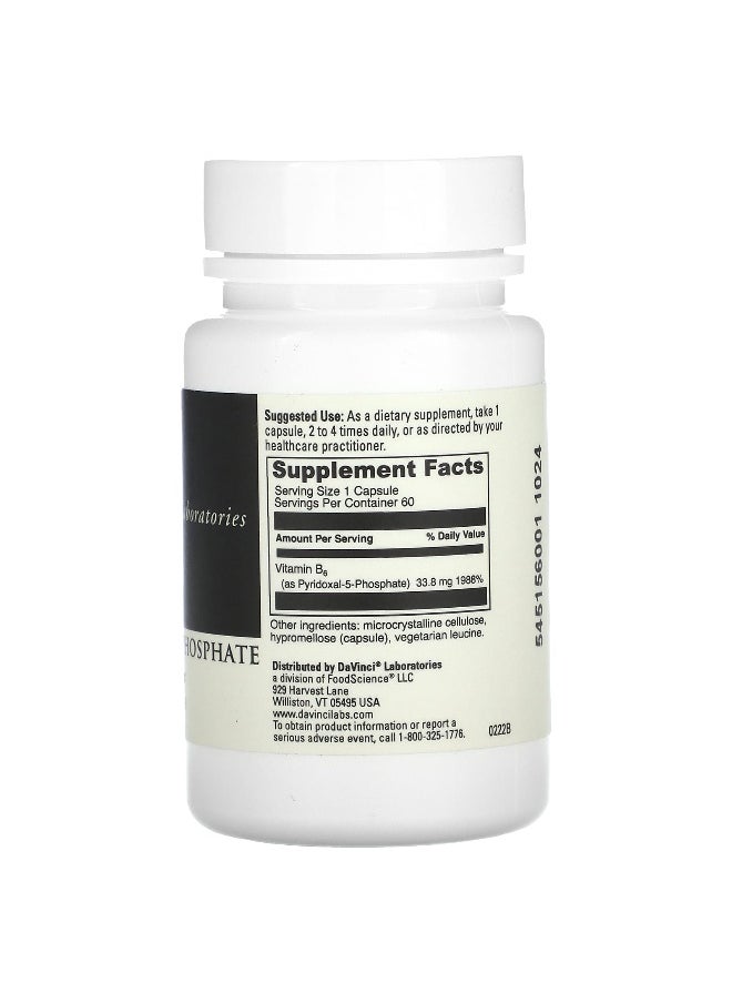 DaVinci Laboratories DaVinci Laboratories, Pyridoxal-5-Phosphate, 33.8 mg, 60 Capsules  - Image 2