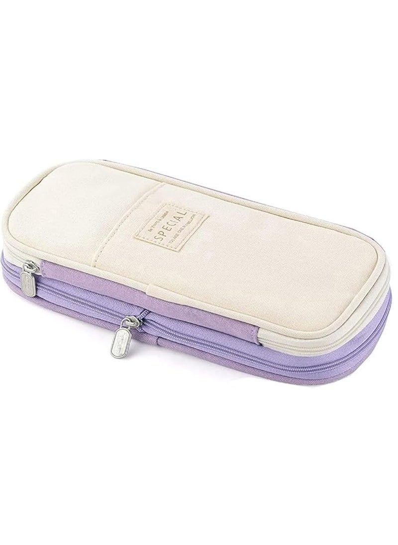 Generic Colorful Large Storage Pencil Box Pen Bag with Zipper Large Capacity Storage Bag, Suitable for Office Travel Storage Box  - Image 1