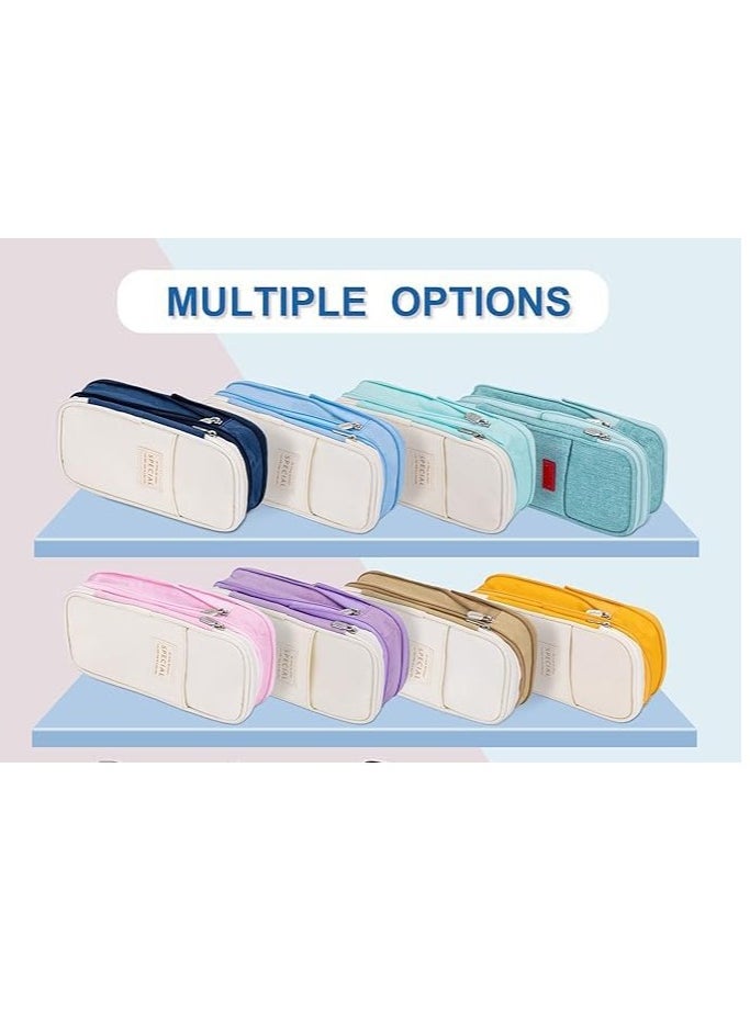 Generic Colorful Large Storage Pencil Box Pen Bag with Zipper Large Capacity Storage Bag, Suitable for Office Travel Storage Box  - Image 3