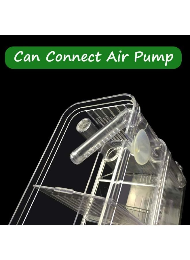 Aquarium Multi-Functional Isolation Breeding Incubator Box for Fish Tank for Small Fish Hatchery, Acrylic Divider also Can Connect Air Pump - Image 4