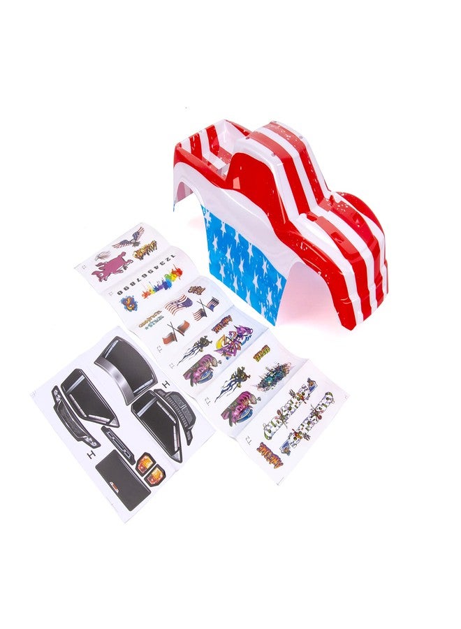 SummitLink Custom Body USA Flag Style Compatible for Hoss 4X4 VXL 3S 4WD Truck Shell Cover(Truck not Included) H-US-01 - Image 2