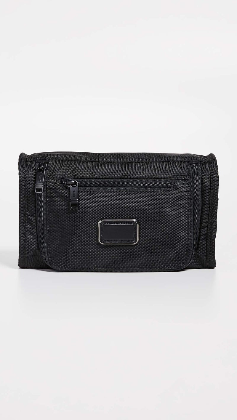 TUMI - Alpha Travel Kit - Travel Toiletry Bag - Compact Travel Organizer for Cosmetics & Essentials - TUMI Tracer - Black - Image 2