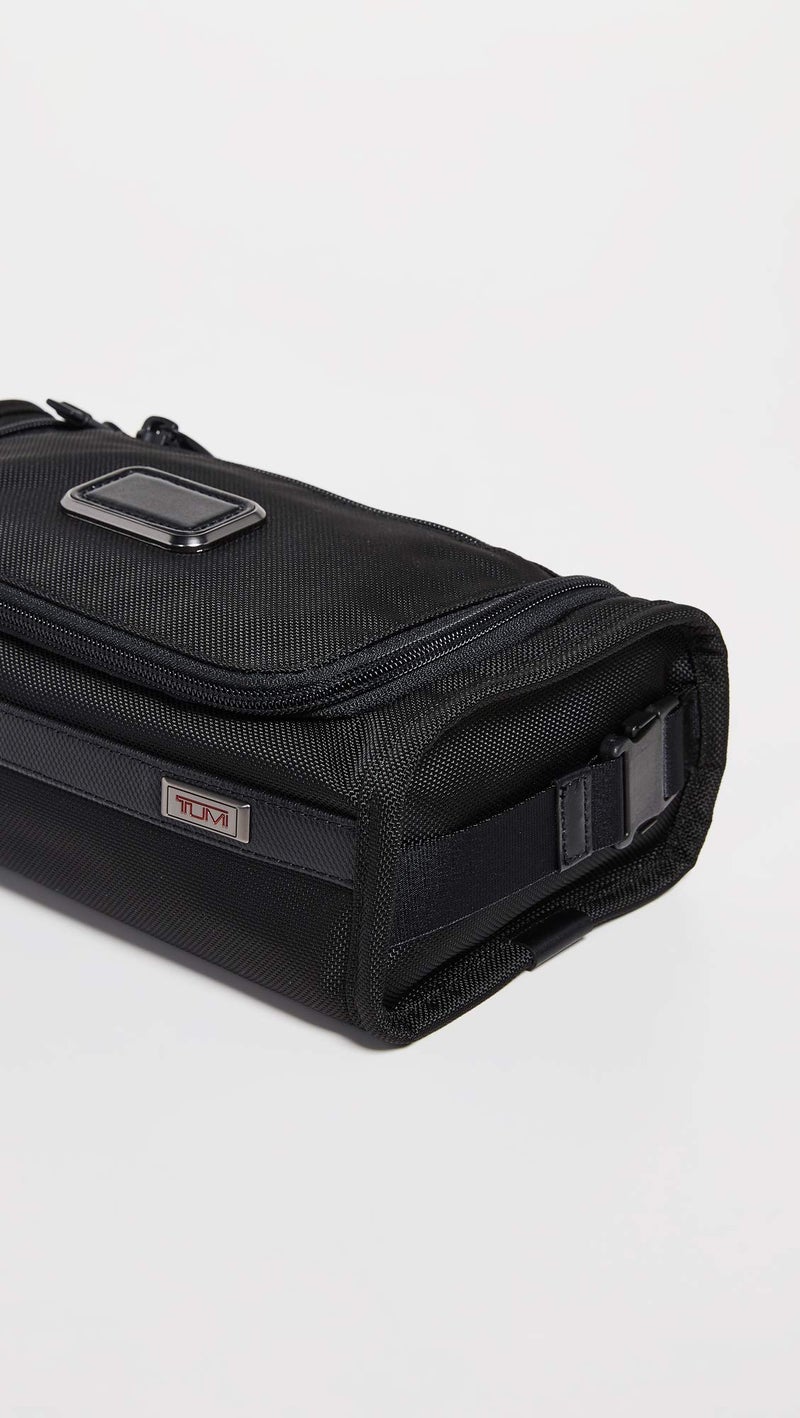 TUMI - Alpha Travel Kit - Travel Toiletry Bag - Compact Travel Organizer for Cosmetics & Essentials - TUMI Tracer - Black - Image 4