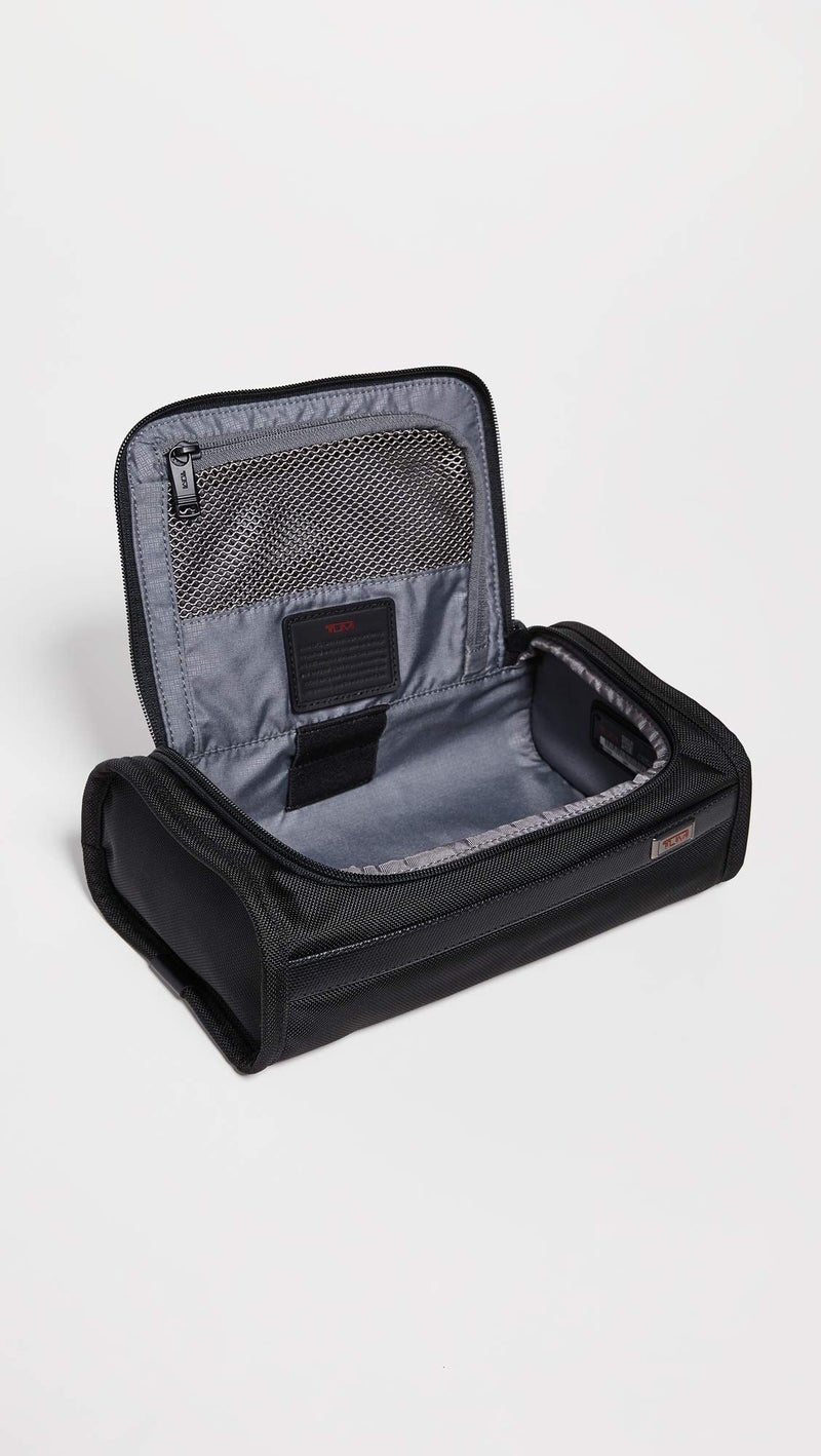 TUMI - Alpha Travel Kit - Travel Toiletry Bag - Compact Travel Organizer for Cosmetics & Essentials - TUMI Tracer - Black - Image 5