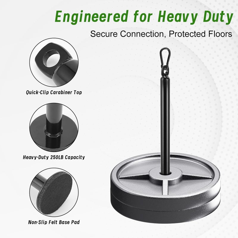 Yaoeruqi Universal Weight Loading Pin fits 1" Standard & 2" Olympic Plates with Carabiner for Cable Pulley,LAT Pulldown,Home Gym Strength Training - Image 3
