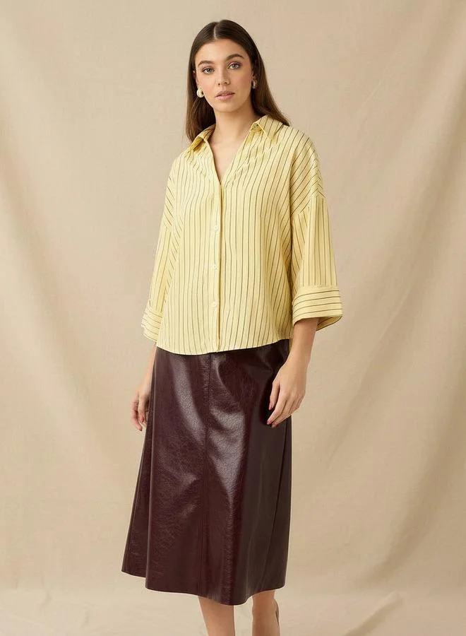Splash FAV Boxy Shirt with Stripes