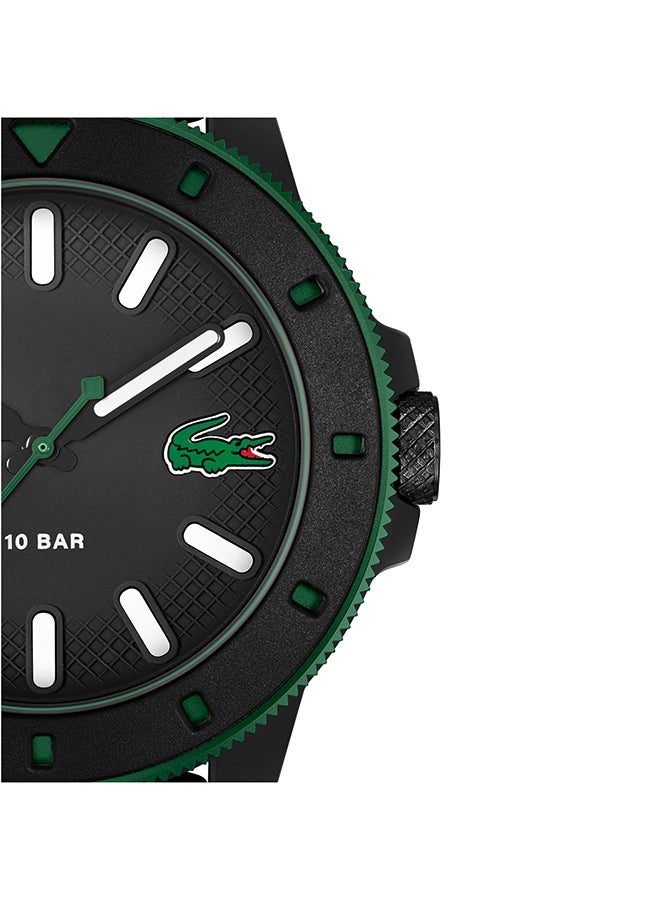 LACOSTE ROUND ANALOG MEN'S BLACK CASE WATCH - 2011412 - Image 4