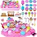 Hymaz Play Sand Kit for Girls Ice Cream Sensory Bin Sandbox Creative Bake Shop with 22lbs Magic Sand Ice Cream  Cake Models Cleaning Tools Pretend Beach Cake Stand Toys Gift for Toddler Ages 38 - Image 4