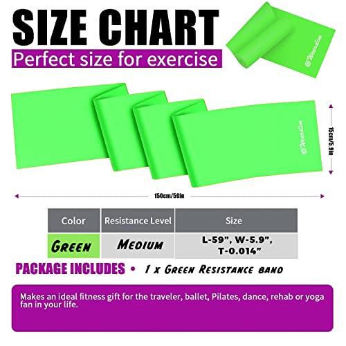 Wearslim Natural Rubber Professional Resistance Loop Bands For Legs And Butt|Elastic Exercise Band Set For Women|Best Resistant Workout Loops For Booty,Glute,Leg&Thigh Exercising (1.5 Meter Green) - Image 4