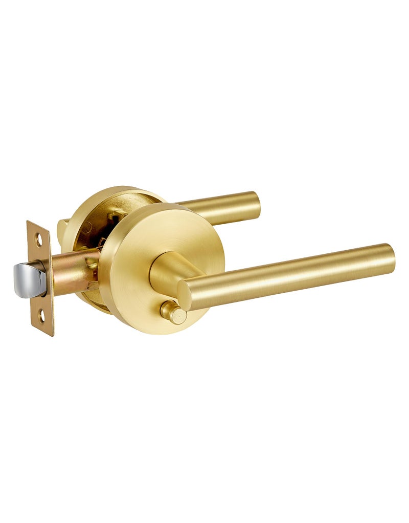 Lethato Brushed Gold Door Handles Interior Gold Interior Door Handle Heavy Duty Interior BedroomBathroom Lever Door Handle Interior1 Pack - Image 2
