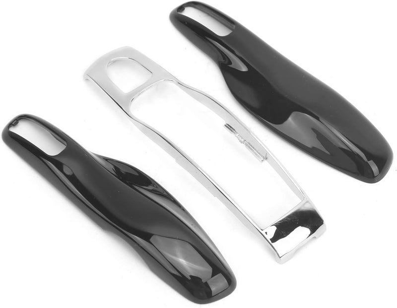 Haofy Replacement Car Key Cover for 92A, Lightweight Material, Jaw Slidemarine Jaw Protection, Fit for, Modern Look, Easy Installation, Smart Key Protect Cover (Black + silver shell) - Image 3