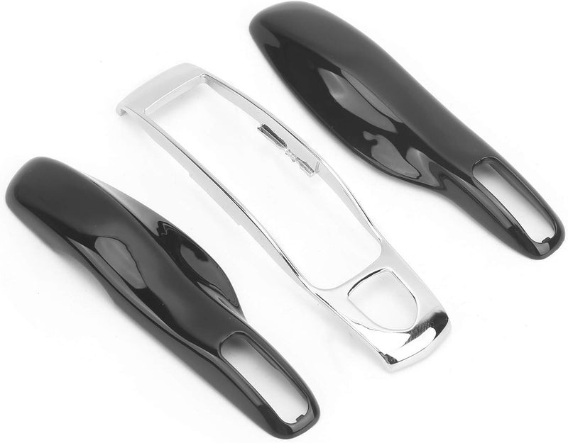 Haofy Replacement Car Key Cover for 92A, Lightweight Material, Jaw Slidemarine Jaw Protection, Fit for, Modern Look, Easy Installation, Smart Key Protect Cover (Black + silver shell) - Image 5