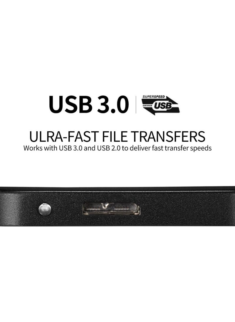 2TB External Hard Drive - Portable USB 3.0 Ultra Slim Portable External Hard Drive 5Gbps - External Hard Drive for PC, Laptop (Not the Game Drive)