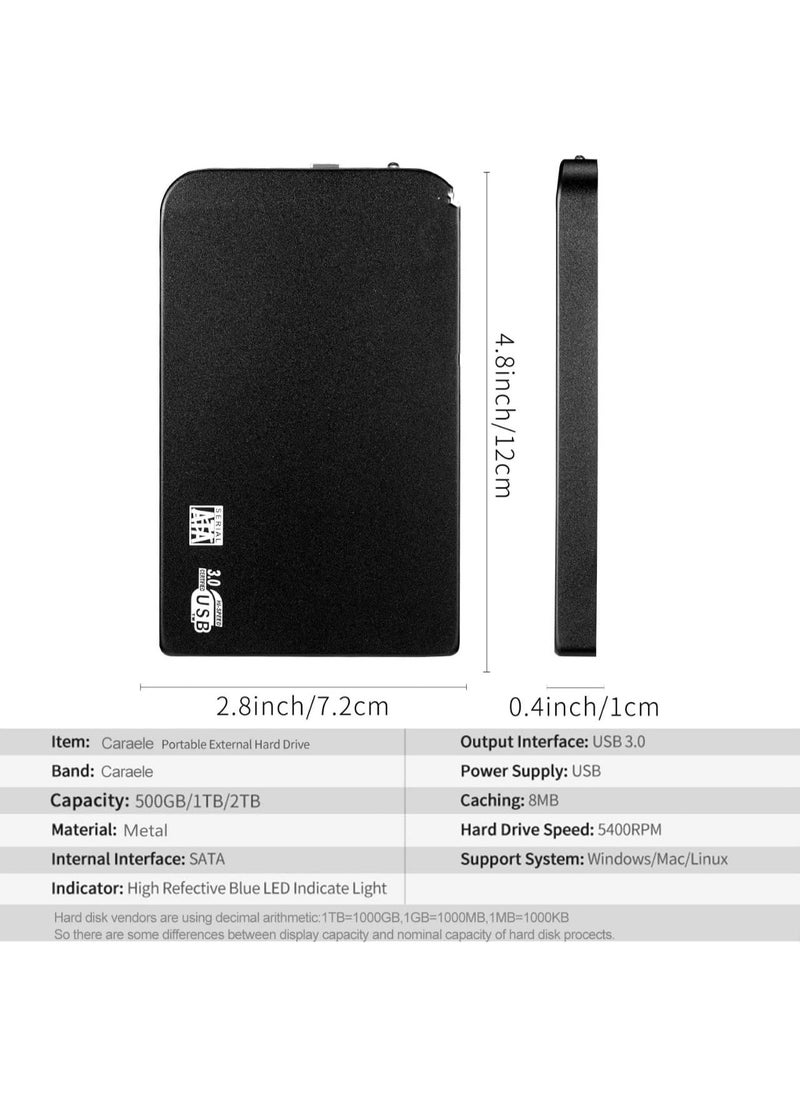 Caraele 2TB External Hard Drive - Portable USB 3.0 Ultra Slim Portable External Hard Drive 5Gbps - External Hard Drive for PC, Laptop (Not the Game Drive)  - Image 2