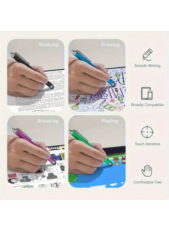 12 Pcs Universal Stylus Pens For Touch Screens With Soft Rubber Tips - Image 5
