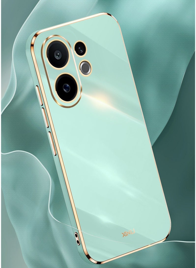 عام غطاء متوافق مع فيفو Y300 - حماية كاملة لعدسة الكاميرا بتصميم جذاب، مع طلاء كهربائي فاخر وحواف TPU واقية مقاومة للصدمات - Image 2