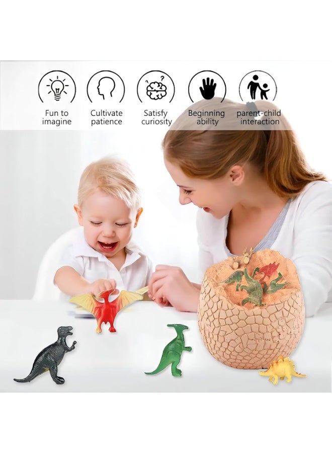 ARGT 3D Dinosaur Fossil Egg Digging Kit, 14 Figures Toy, Jumbo Unique Dino Eggs And Discover Assorted Dinosaur, Novelty Stem Excavation Toy For Party Favor Easter Science Play - Image 3