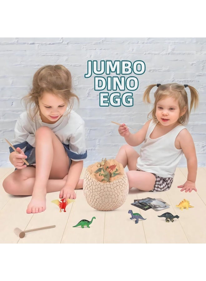 ARGT 3D Dinosaur Fossil Egg Digging Kit, 14 Figures Toy, Jumbo Unique Dino Eggs And Discover Assorted Dinosaur, Novelty Stem Excavation Toy For Party Favor Easter Science Play - Image 4