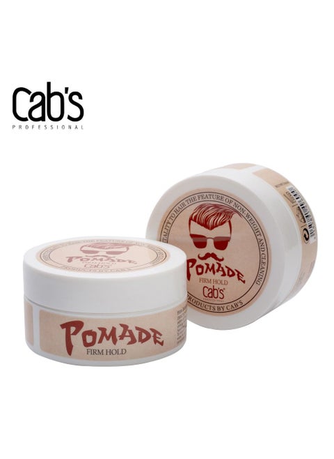 Cab's Firm Hold Hair Pomade for Men with Strong Firm Hold for High Shine, Retro Hairstyles, Pompadour & Slick Back Looks - [80ml / 80 g]