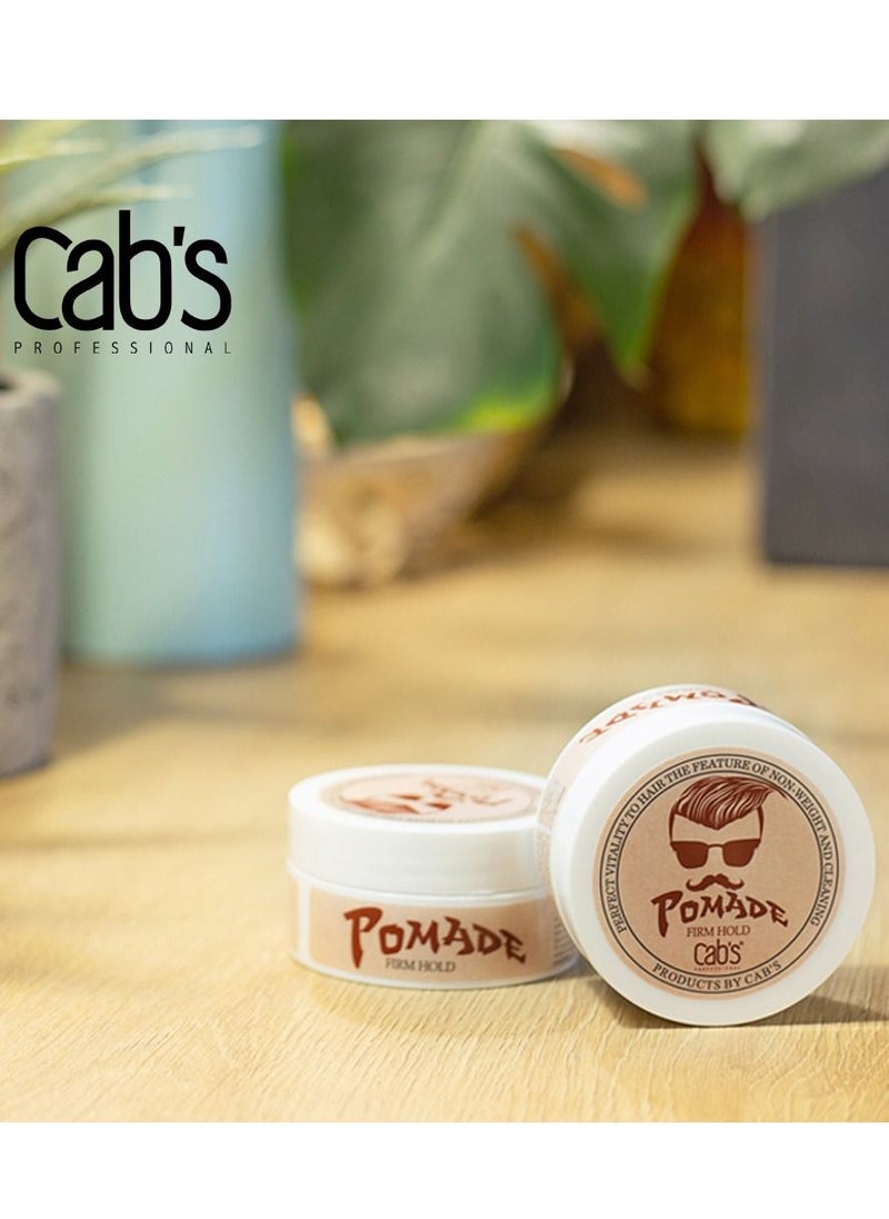 Cab's Firm Hold Hair Pomade for Men with Strong Firm Hold for High Shine, Retro Hairstyles, Pompadour & Slick Back Looks - [80ml / 80 g]