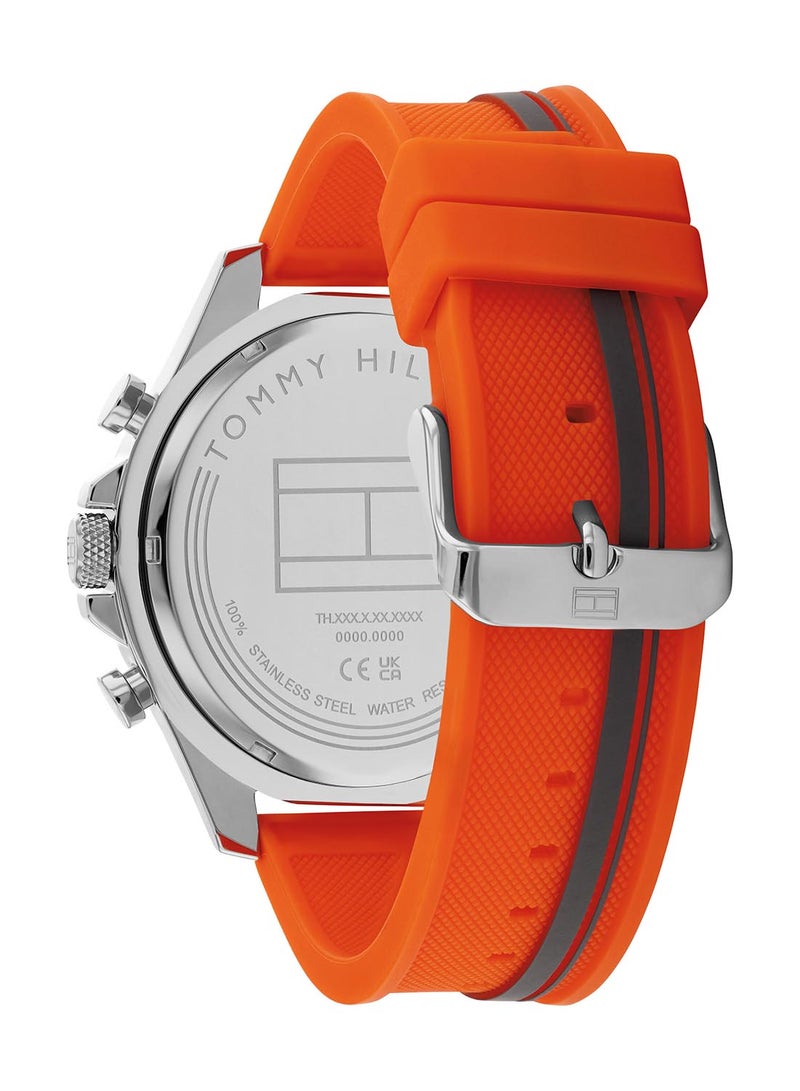 TOMMY HILFIGER Men's Analog Round Shape Silicone Wrist Watch 1792084 - 46 Mm - Image 3