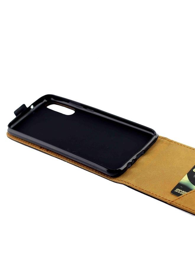 اس-توب جراب لهاتف Huawei Enjoy 10S Business Style جراب جلدي TPU قابل للطي عموديًا مع فتحة للبطاقة - Image 4