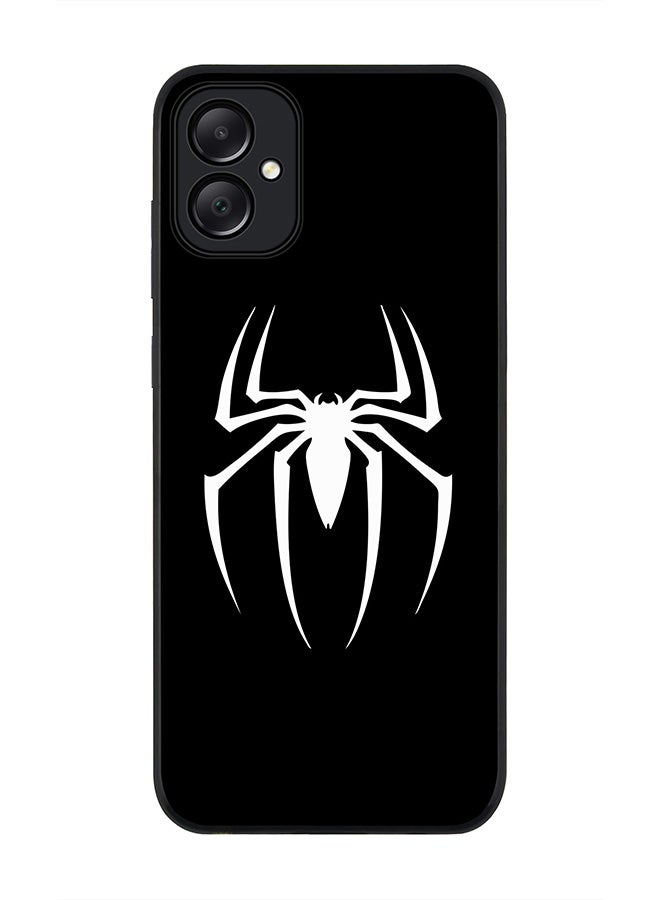 Stylizedd Rugged Black edge case for Samsung Galaxy A05, Slim fit Soft Case Flexible Rubber Edges Anti Drop TPU Gel Thin Cover- Spidermark (Black) - Image 1